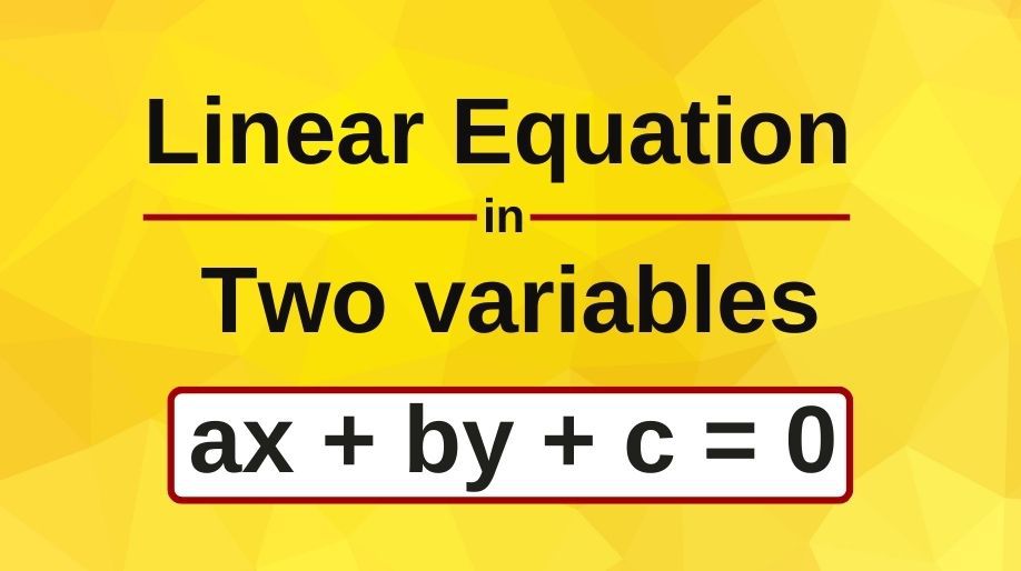 Linear Equations in Two Variables